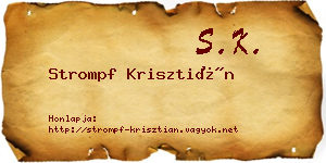 Strompf Krisztián névjegykártya